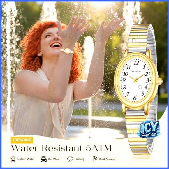 Stainless Steel Expansion Band Analog Watch with Mineral Glass Crystal main image 7